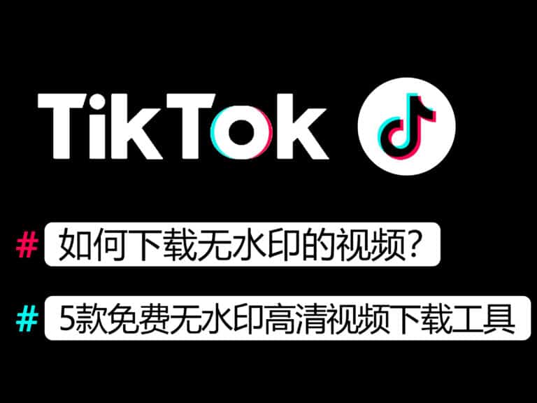 实测可用的5个免费TikTok视频下载器，无水印高清在线下载可搬运