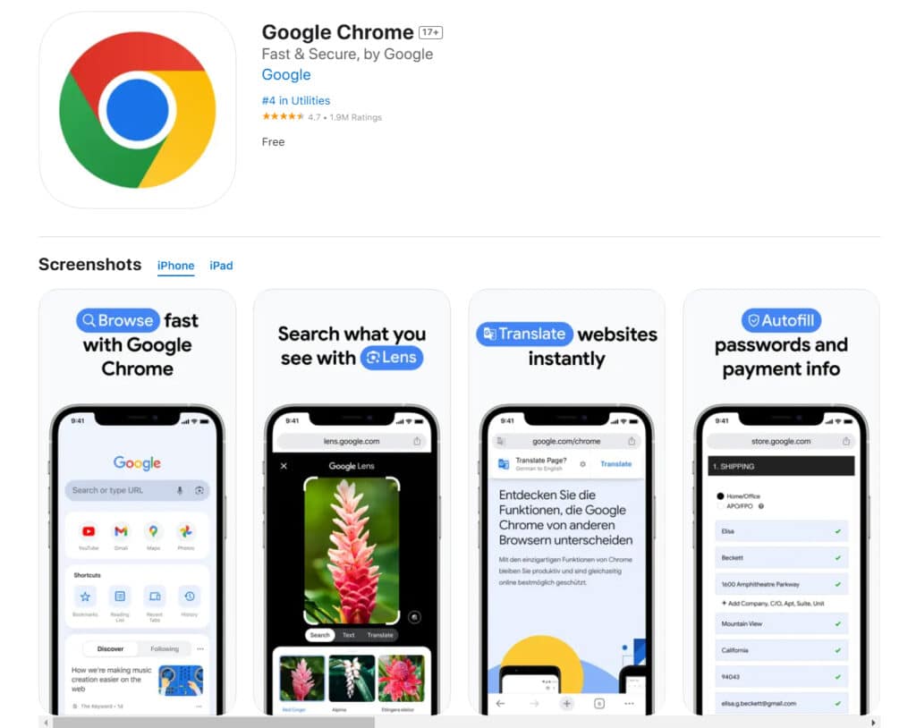 Google Chrome APP